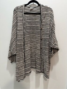 La Bottega di Brunella Italian Linen Cotton Cardigan Oversized Draped
